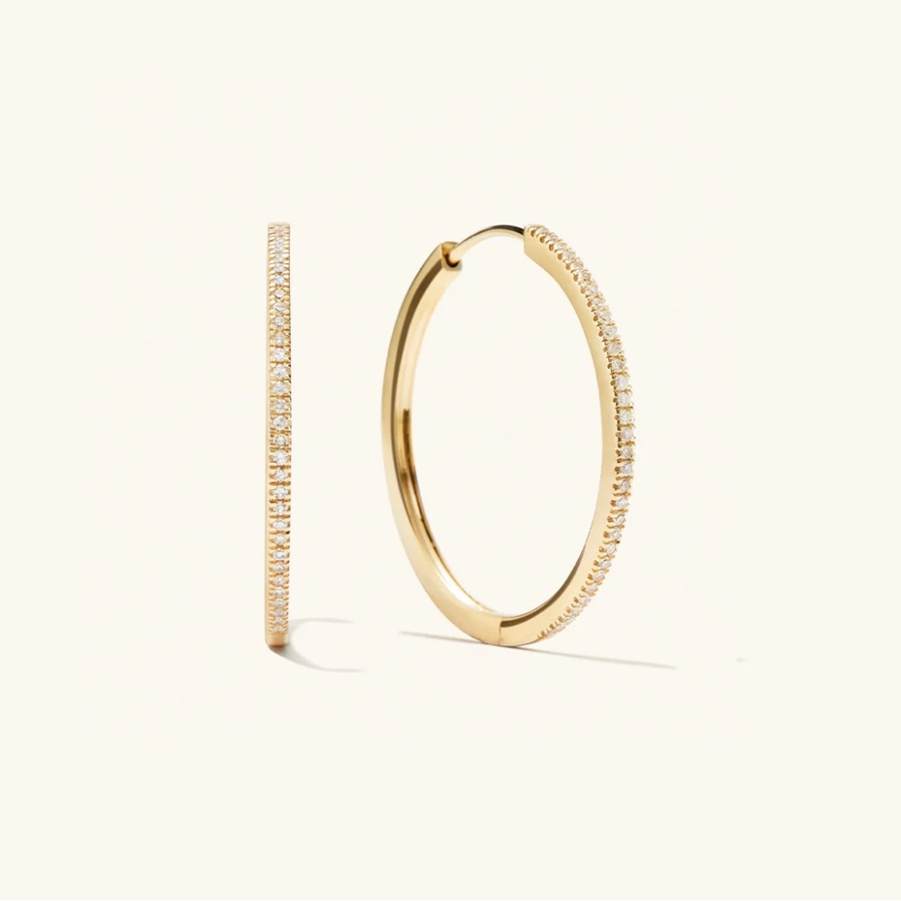 Mejuri Pave Large Hoops